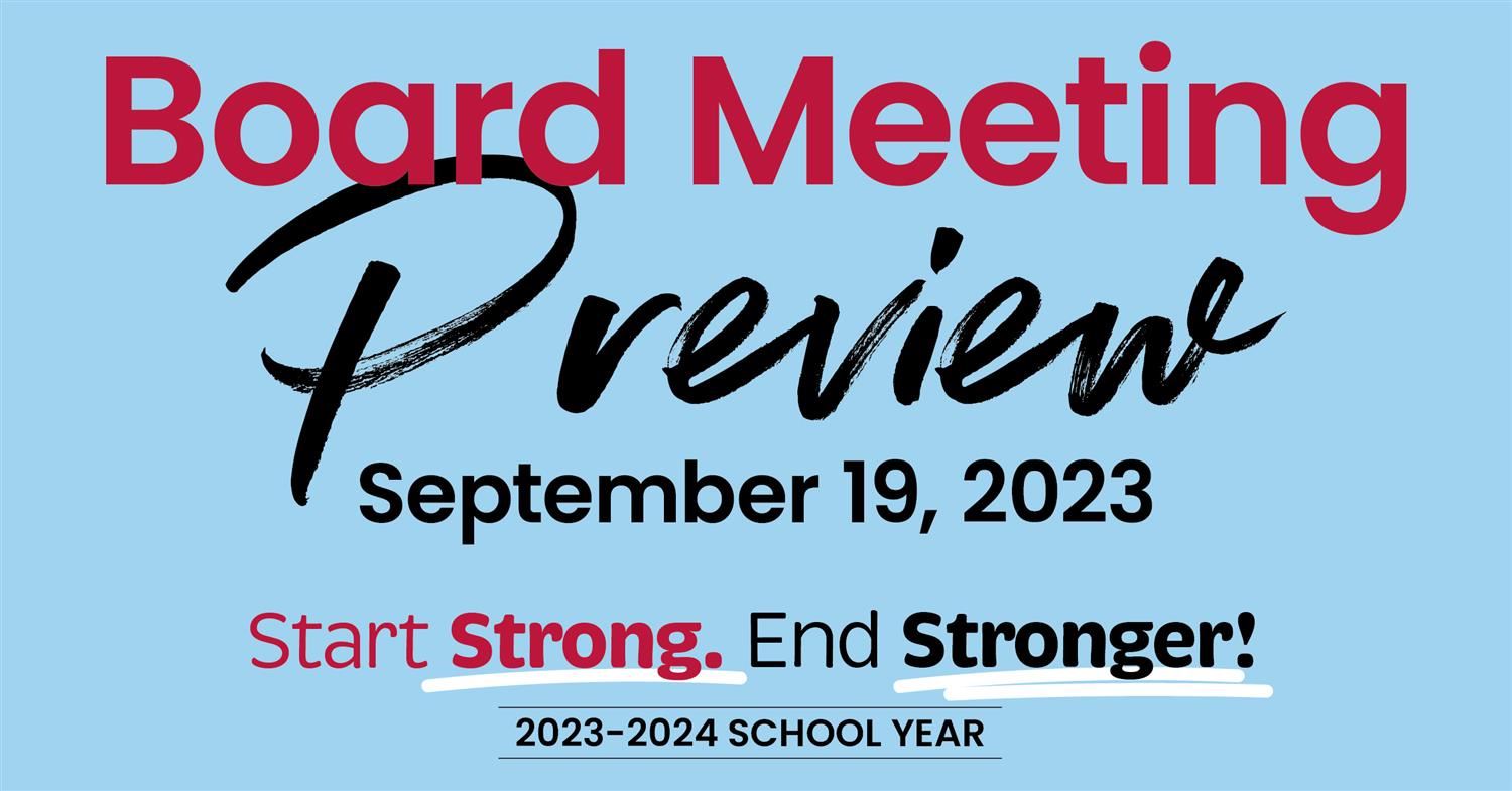 Board Meeting Preview